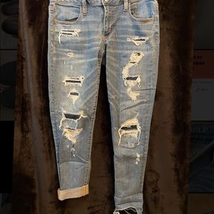 American Eagle Low-Rise Super Stretch Jeans, size 8